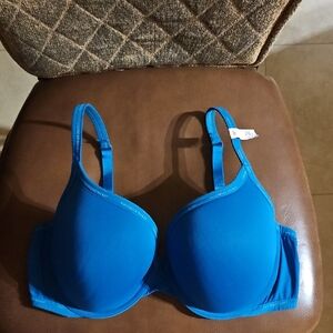 Victoria's Secret T-Shirt Push Up Full Coverage Underwire Blue Bra Lined Padded